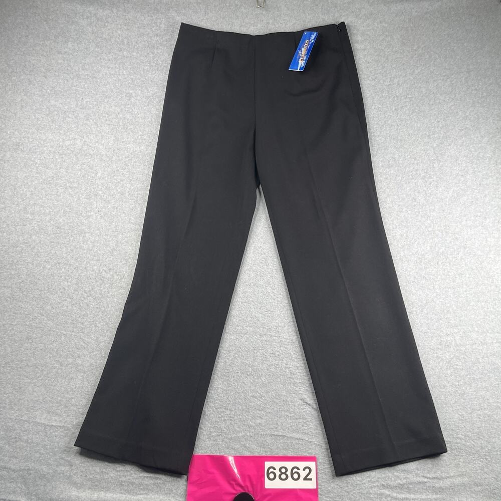 Pendleton Side Zip Pants Womens Size 14S Black Casual Classic NEW NWT